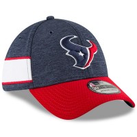Men's Houston Texans New Era Navy/Red 2018 NFL Sideline Home Official 39THIRTY Flex Hat 3058223